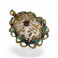 Cuneo - Corso Nizza 11 - Colgante Goldside Mujer in Oro Rubino 0.25 Ct CI.GS0001 - CI.GS0001